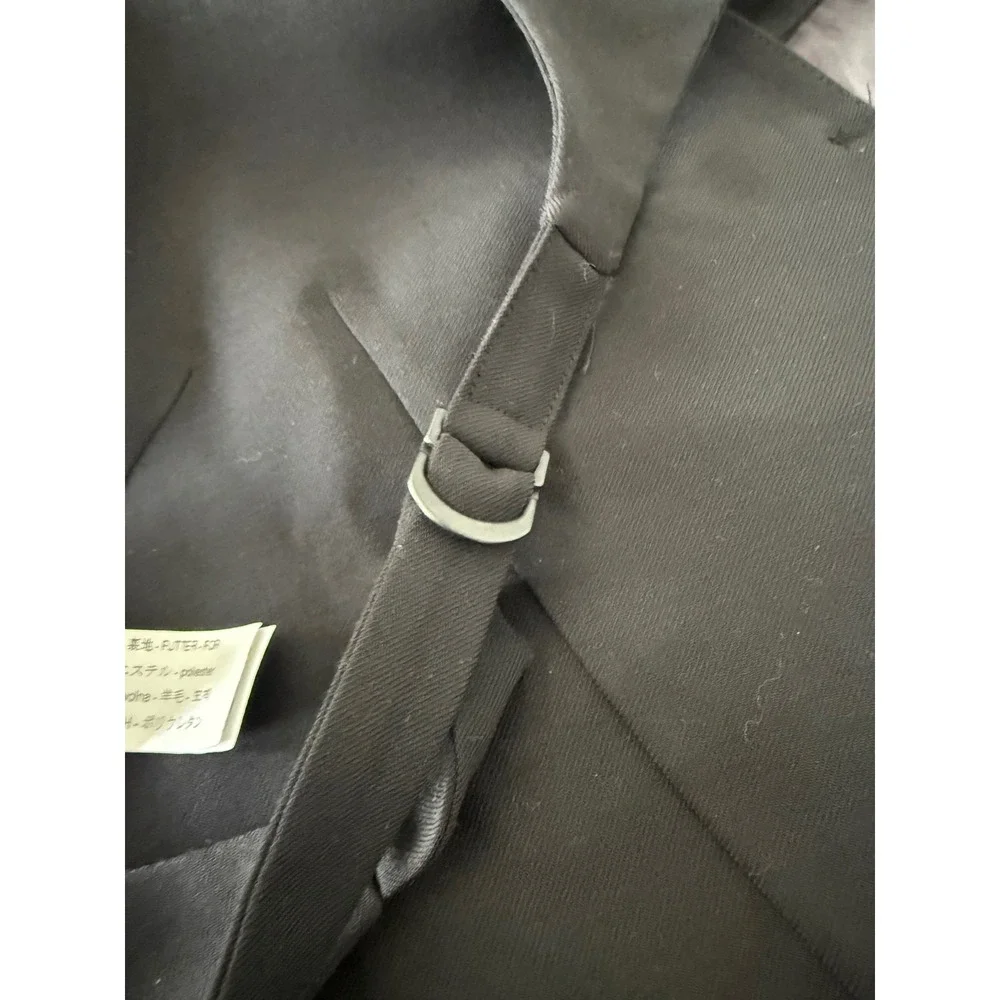 Zara Halter Neck Waistcoat Vest Black Wool Blend 7926/446/800 NWT Size L - Picture 9 of 10